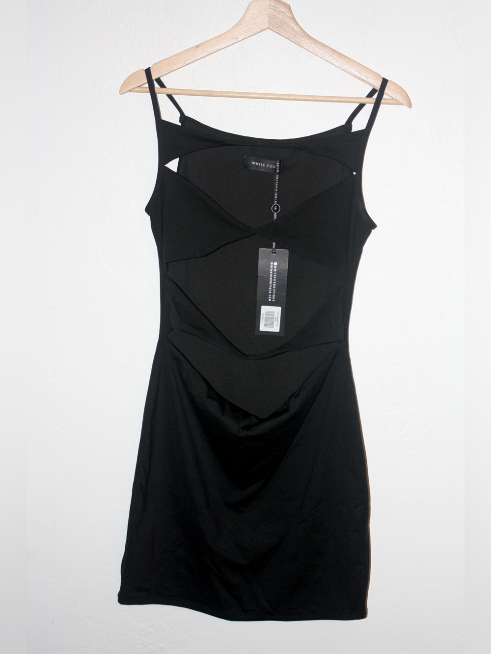 White Fox Boutique NWT cutout Black Bodycon Mini Dress